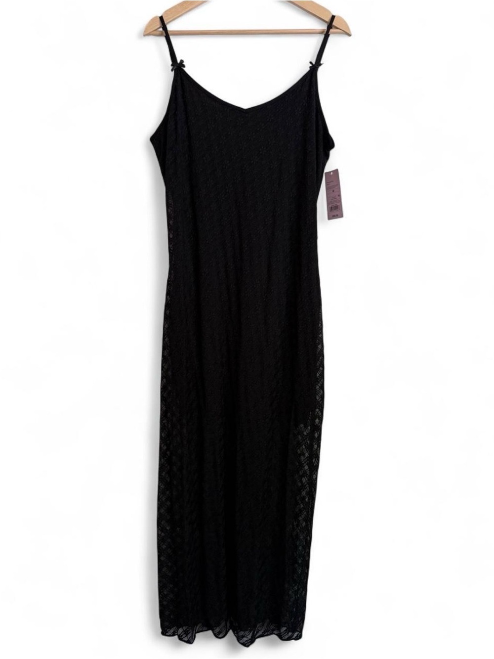 Wild Fable Black Lace Maxi Slip Dress Size M